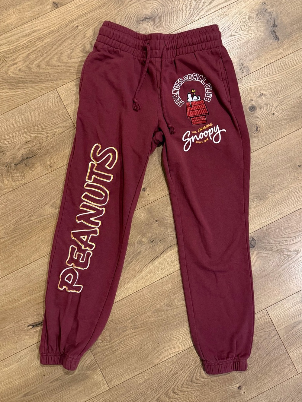 Peanuts Snoopy Woman's/Juniors Jogger Sweat Pants Drawstring Elastic Waist XS